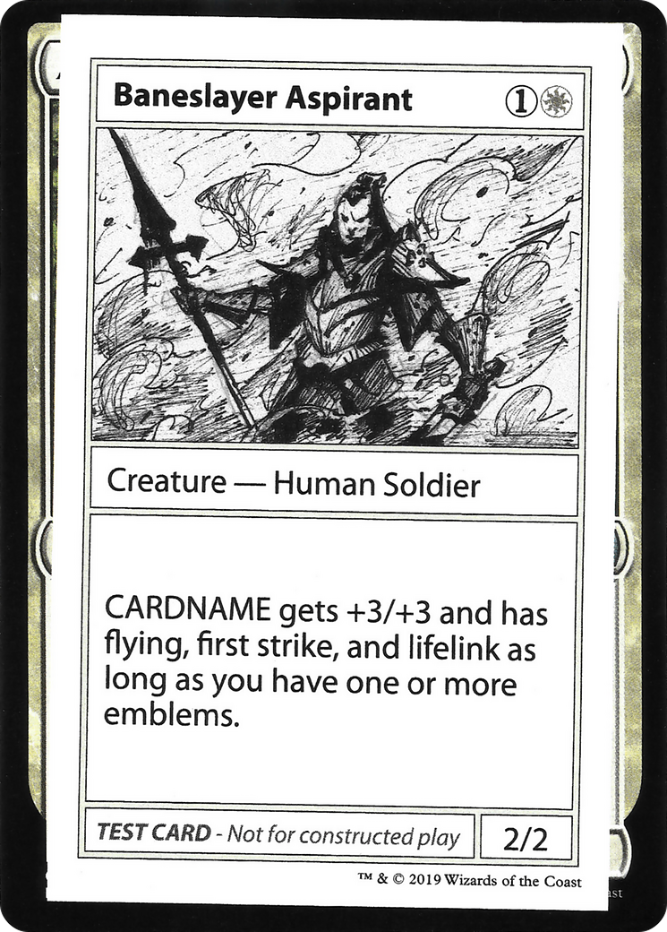 Baneslayer Aspirant (No PW Symbol) (CMB1-) [Mystery Booster] Playtest Cards 2021 MTG Single Wizards of the Coast