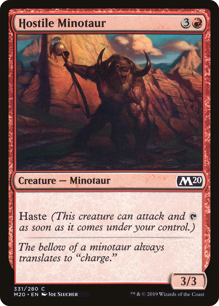 Hostile Minotaur (M20-331) [Core Set 2020] MTG Single Wizards of the Coast