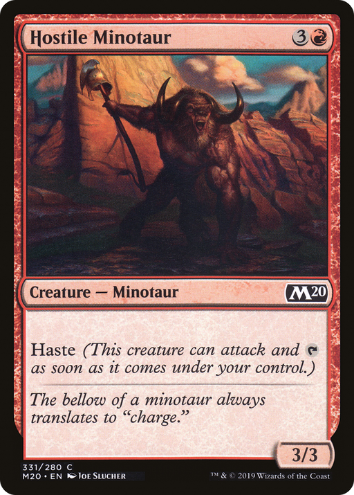 Hostile Minotaur (M20-331) [Core Set 2020] MTG Single Wizards of the Coast