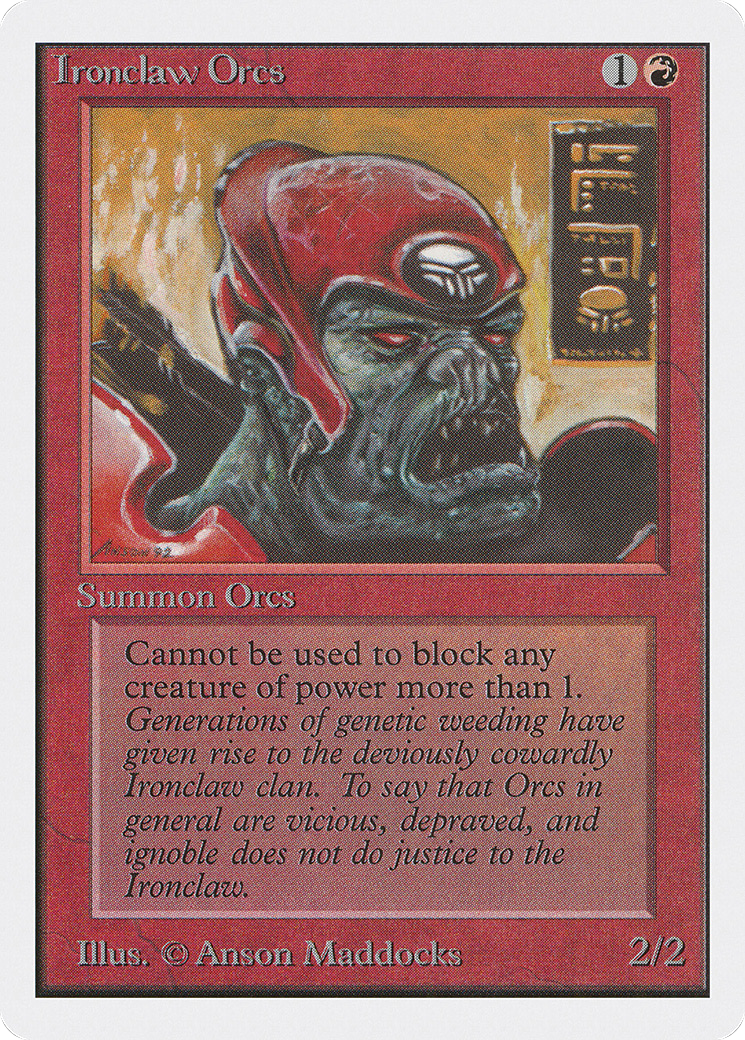 Ironclaw Orcs (2ED-160) [Oldschool] Unlimited Edition MTG Single Wizards of the Coast