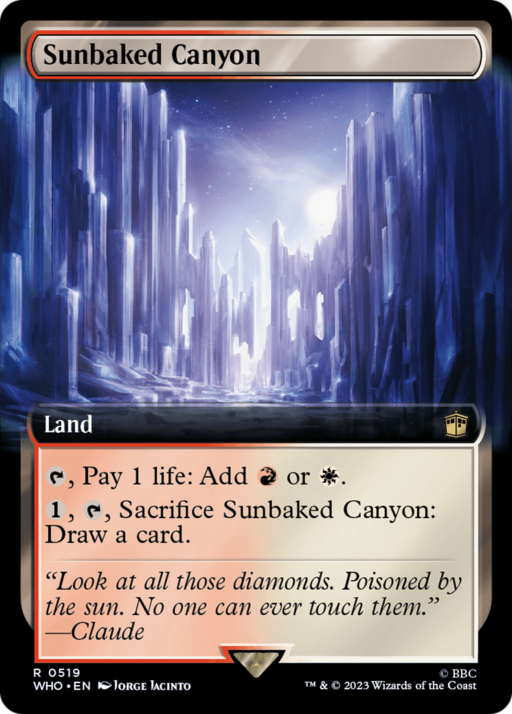Sunbaked Canyon (WHO-519) [Doctor Who] (Extended Art) MTG Single Wizards of the Coast