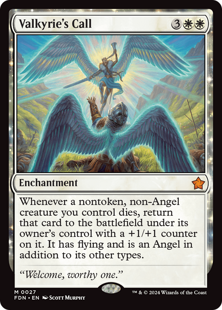 Valkyrie's Call (FDN-027) [Foundations] Foil MTG Single Wizards of the Coast