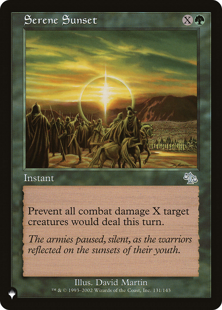 Serene Sunset (LIST-JUD-131) [Mystery Booster] The List MTG Single Wizards of the Coast