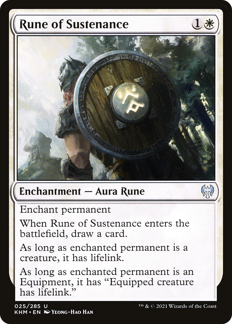 Rune of Sustenance (KHM-025) [Kaldheim] MTG Single Wizards of the Coast