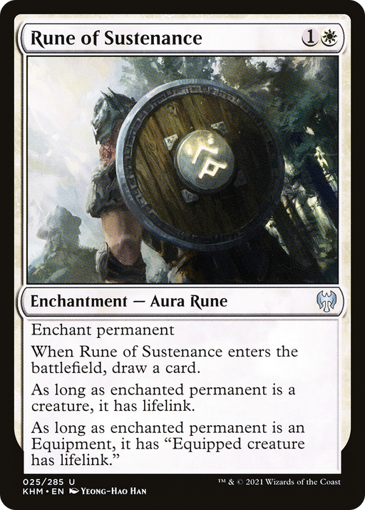 Rune of Sustenance (KHM-025) [Kaldheim] MTG Single Wizards of the Coast
