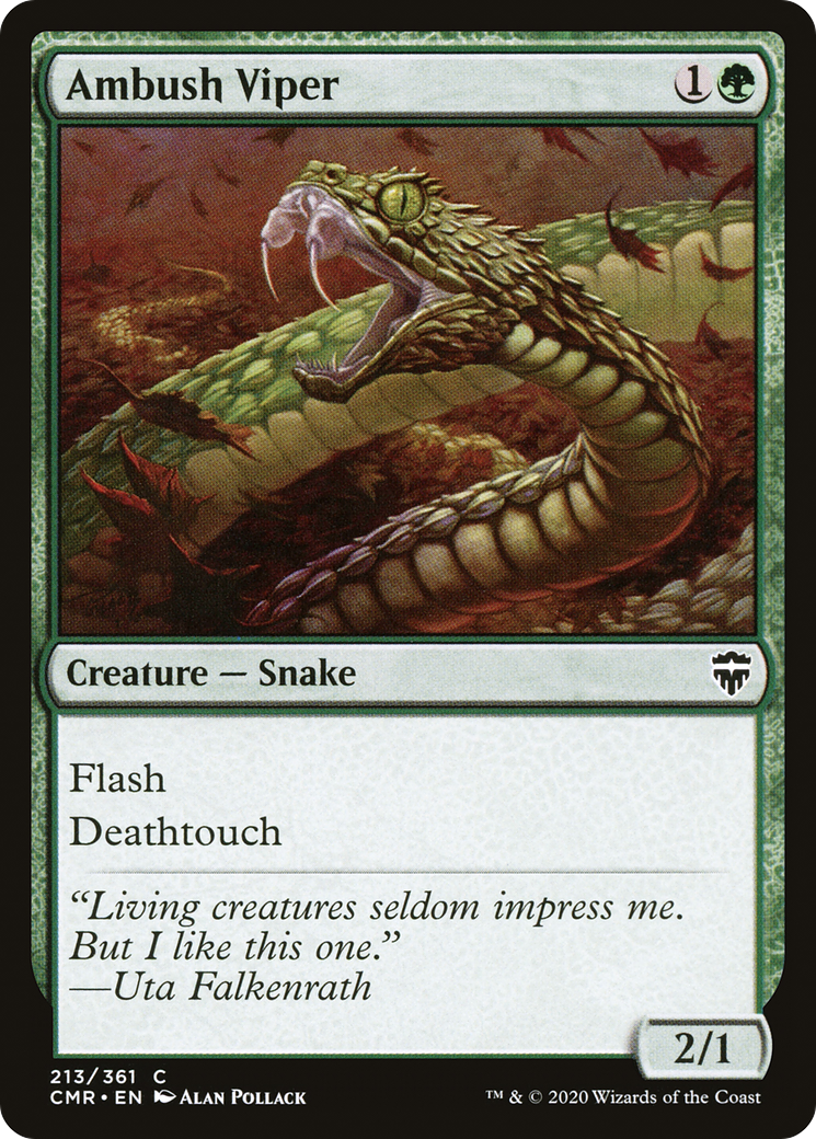 Ambush Viper (CMR-213) [Commander Legends] MTG Single Wizards of the Coast