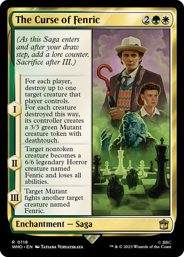 The Curse of Fenric (WHO-118) [Doctor Who] Foil MTG Single Wizards of the Coast
