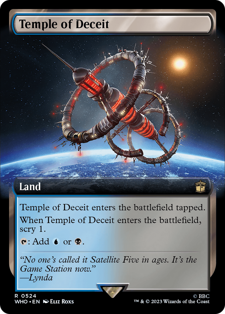 Temple of Deceit (WHO-524) [Doctor Who] (Extended Art) MTG Single Wizards of the Coast