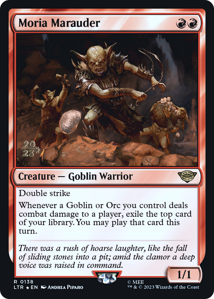 Moria Marauder (PRE-138) [Tales of Middle-earth Promos] Foil MTG Single Wizards of the Coast