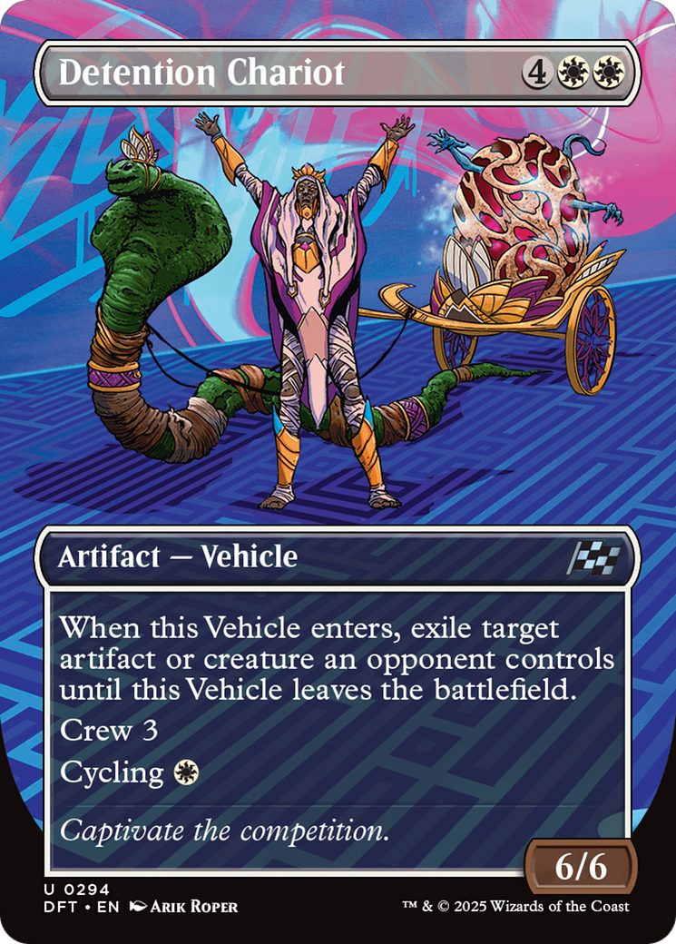 Detention Chariot (DFT-294) [Aetherdrift] (Borderless) Foil MTG Single Wizards of the Coast