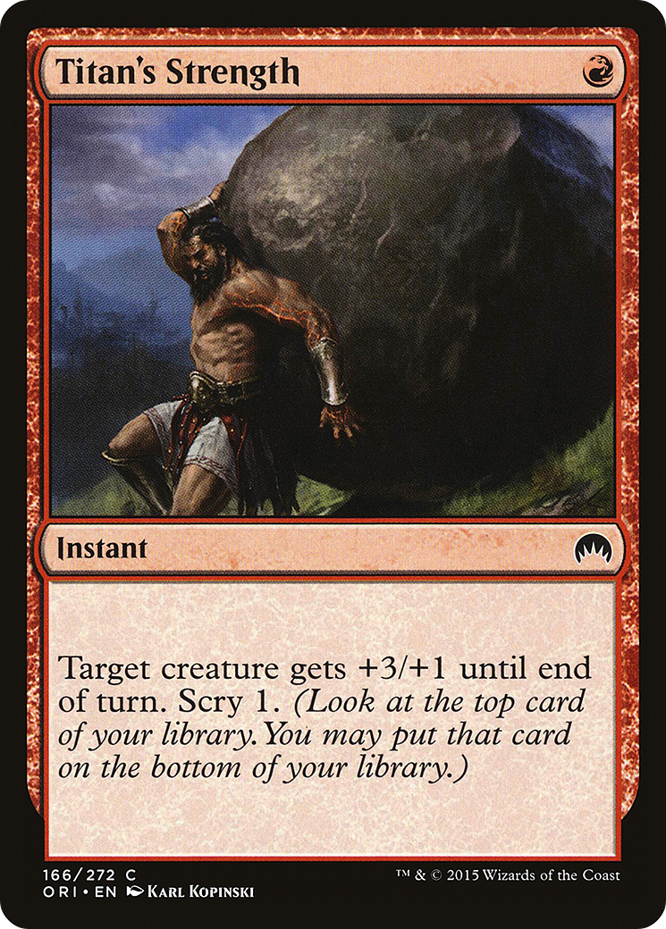 Titan's Strength (ORI-166) [Magic Origins] MTG Single Wizards of the Coast