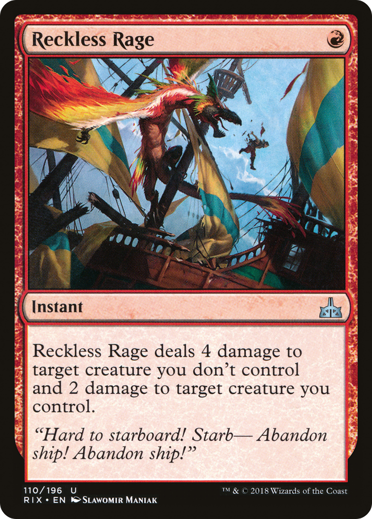 Reckless Rage (RIX-110) [Rivals of Ixalan] Foil MTG Single Wizards of the Coast