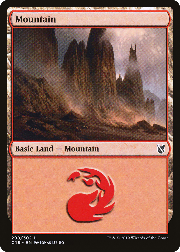 Mountain (298) (C19-298) [Commander 2019] MTG Single Wizards of the Coast