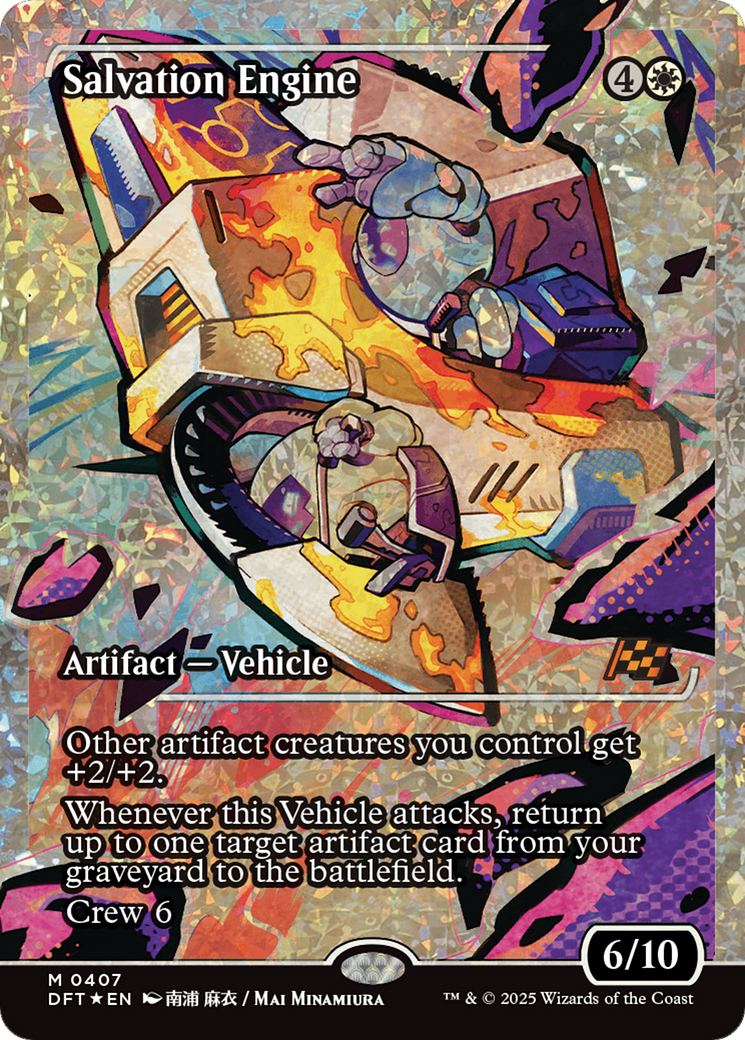 Salvation Engine (Fracture Foil) (DFT-407) [Aetherdrift] (Showcase) Foil MTG Single Wizards of the Coast