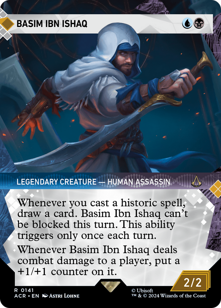 Basim Ibn Ishaq (ACR-141) [Assassin's Creed] (Showcase) (Borderless) Foil MTG Single Wizards of the Coast