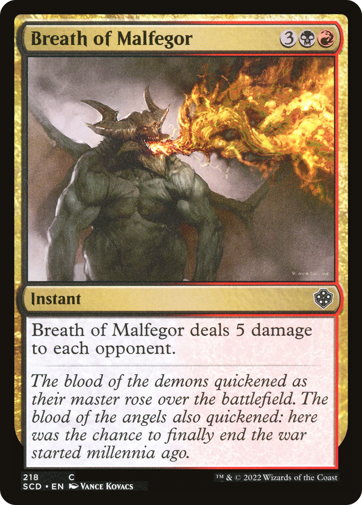 Breath of Malfegor (SCD-218) [Starter Commander Decks] MTG Single Wizards of the Coast