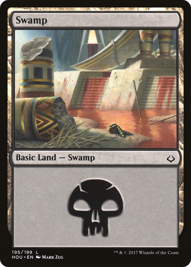 Swamp (HOU-195) [Hour of Devastation] Foil MTG Single Wizards of the Coast