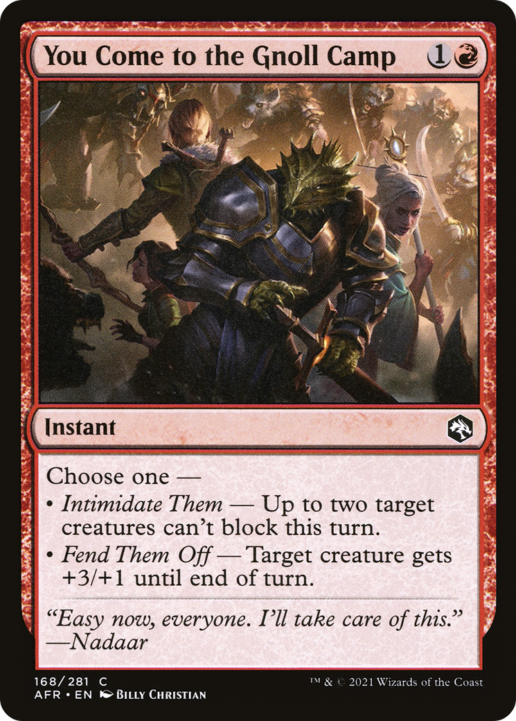 You Come to the Gnoll Camp (AFR-168) [Adventures in the Forgotten Realms] MTG Single Wizards of the Coast