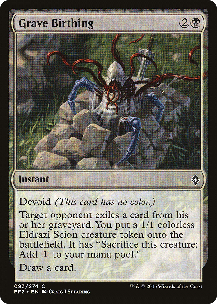 Grave Birthing (BFZ-093) [Battle for Zendikar] MTG Single Wizards of the Coast