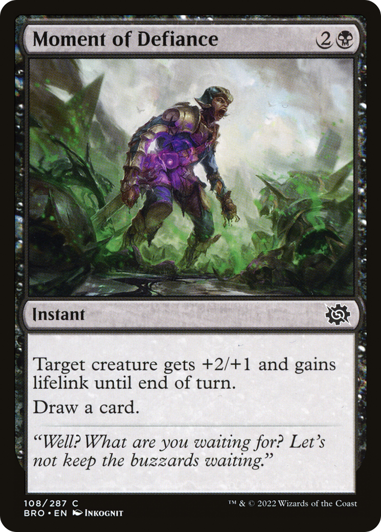 Moment of Defiance (BRO-108) [The Brothers' War] Foil MTG Single Wizards of the Coast