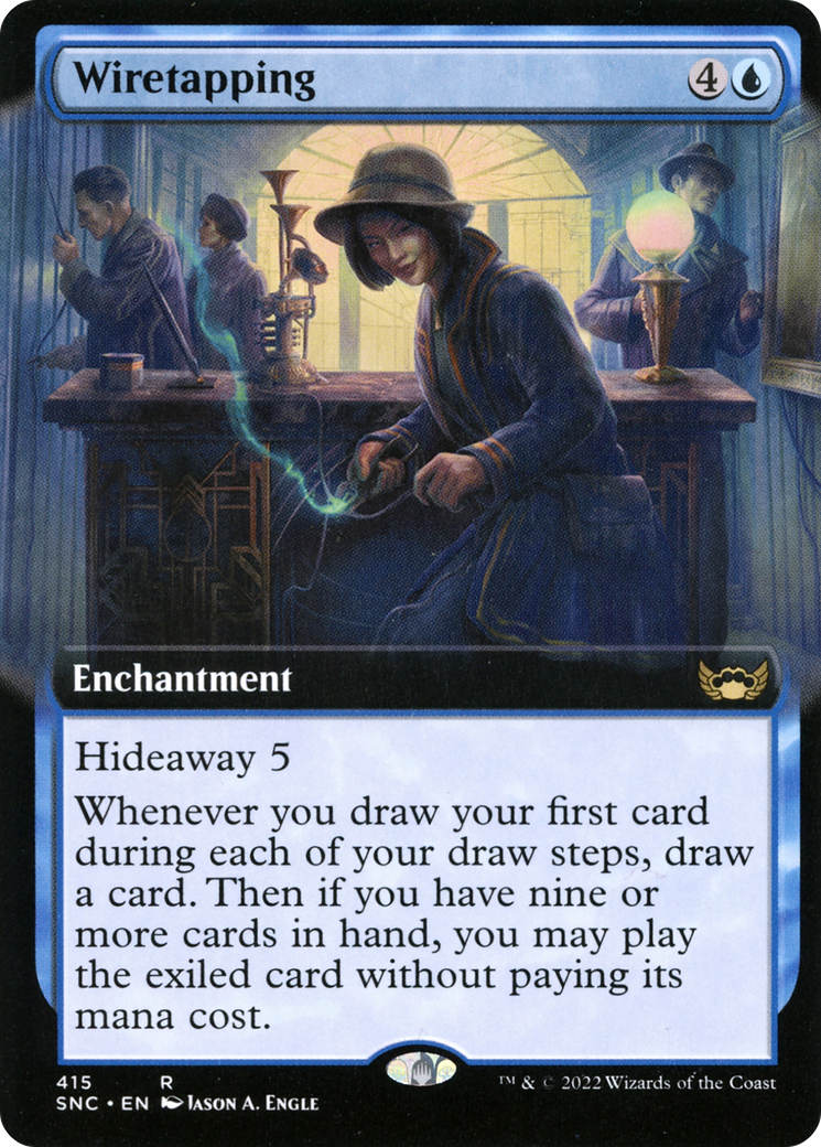 Wiretapping (SNC-415) [Streets of New Capenna] (Extended Art) Foil MTG Single Wizards of the Coast