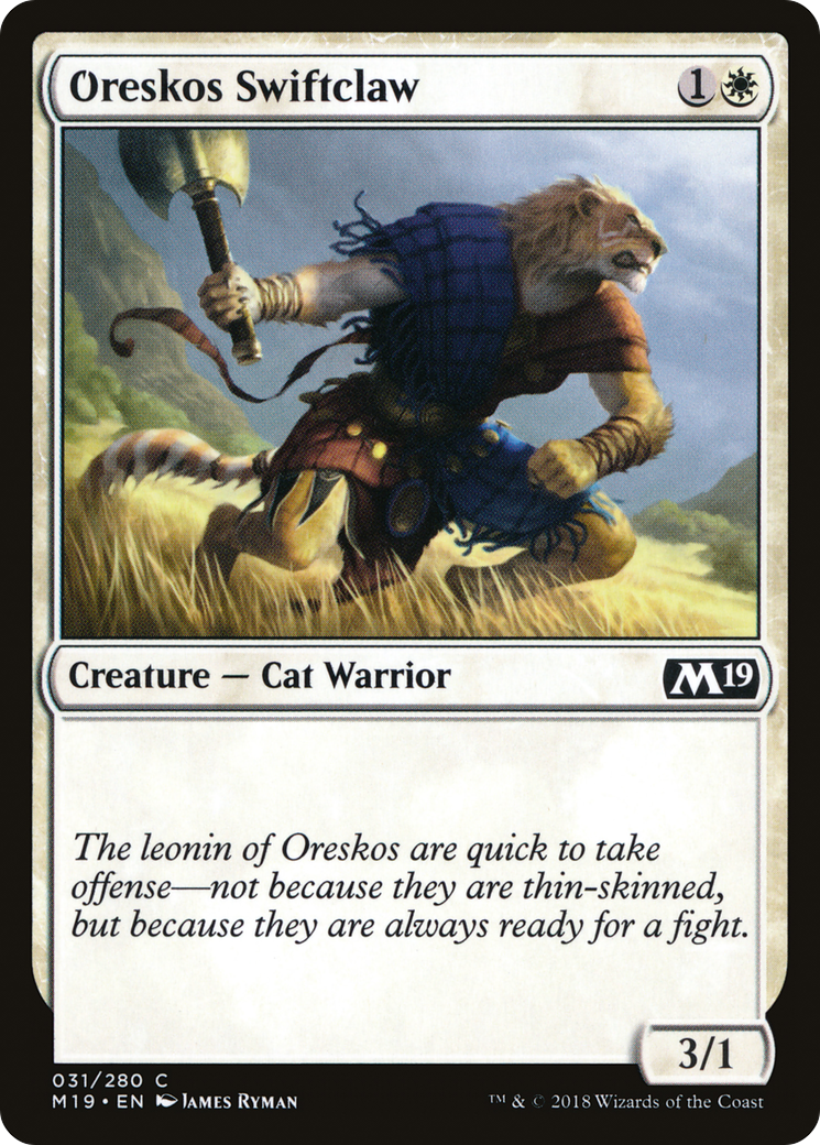 Oreskos Swiftclaw (M19-031) [Core Set 2019] MTG Single Wizards of the Coast