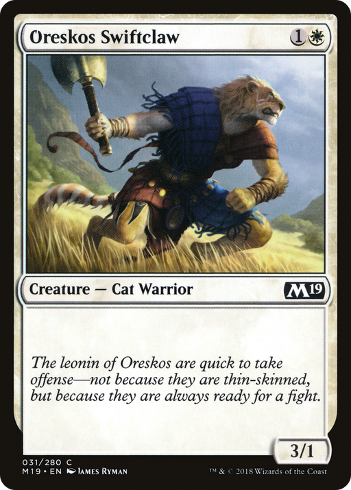 Oreskos Swiftclaw (M19-031) [Core Set 2019] MTG Single Wizards of the Coast