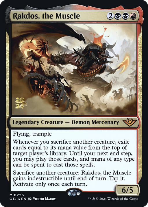 Rakdos, the Muscle (PRE-226) [Outlaws of Thunder Junction Promos] Foil MTG Single Wizards of the Coast