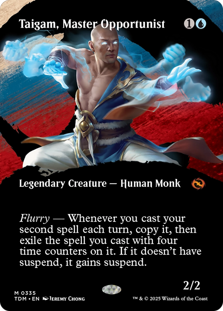 Taigam, Master Opportunist (Borderless) (TDM-335) [Tarkir: Dragonstorm] MTG Single Wizards of the Coast