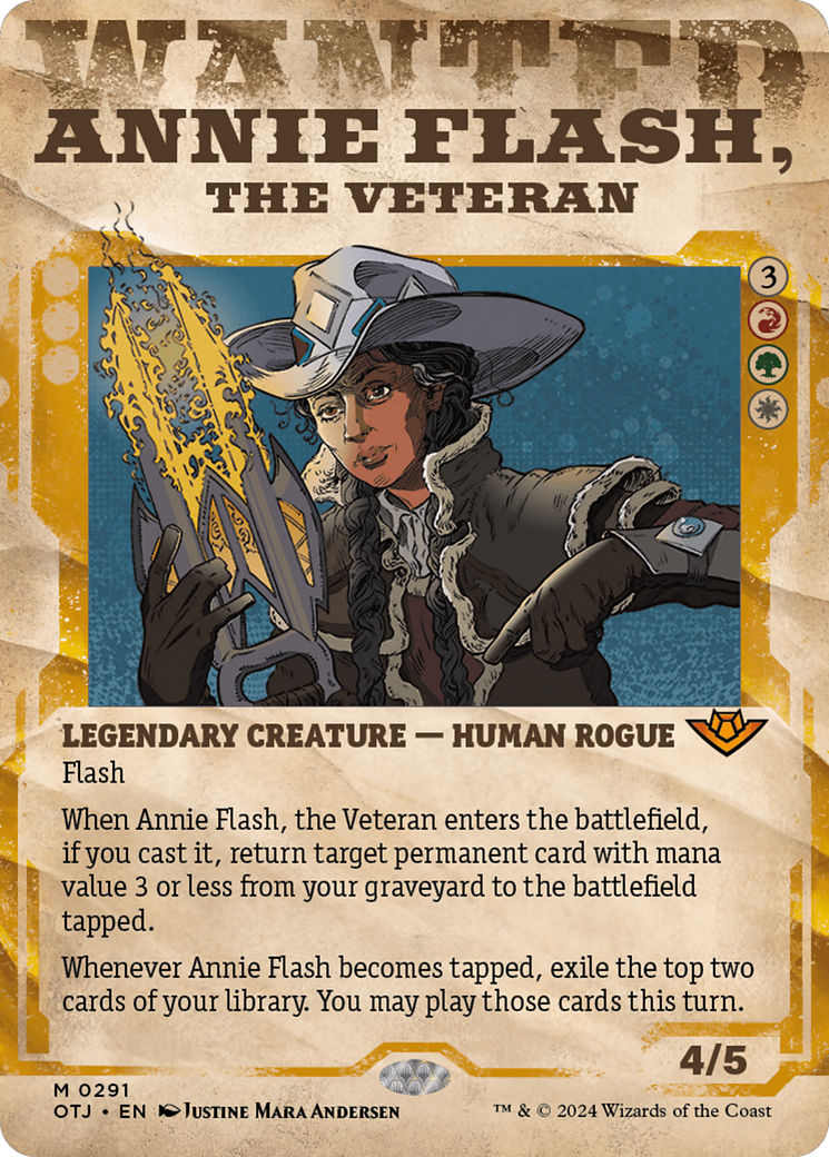 Annie Flash, the Veteran (OTJ-291) [Outlaws of Thunder Junction] (Showcase) (Borderless) MTG Single Wizards of the Coast