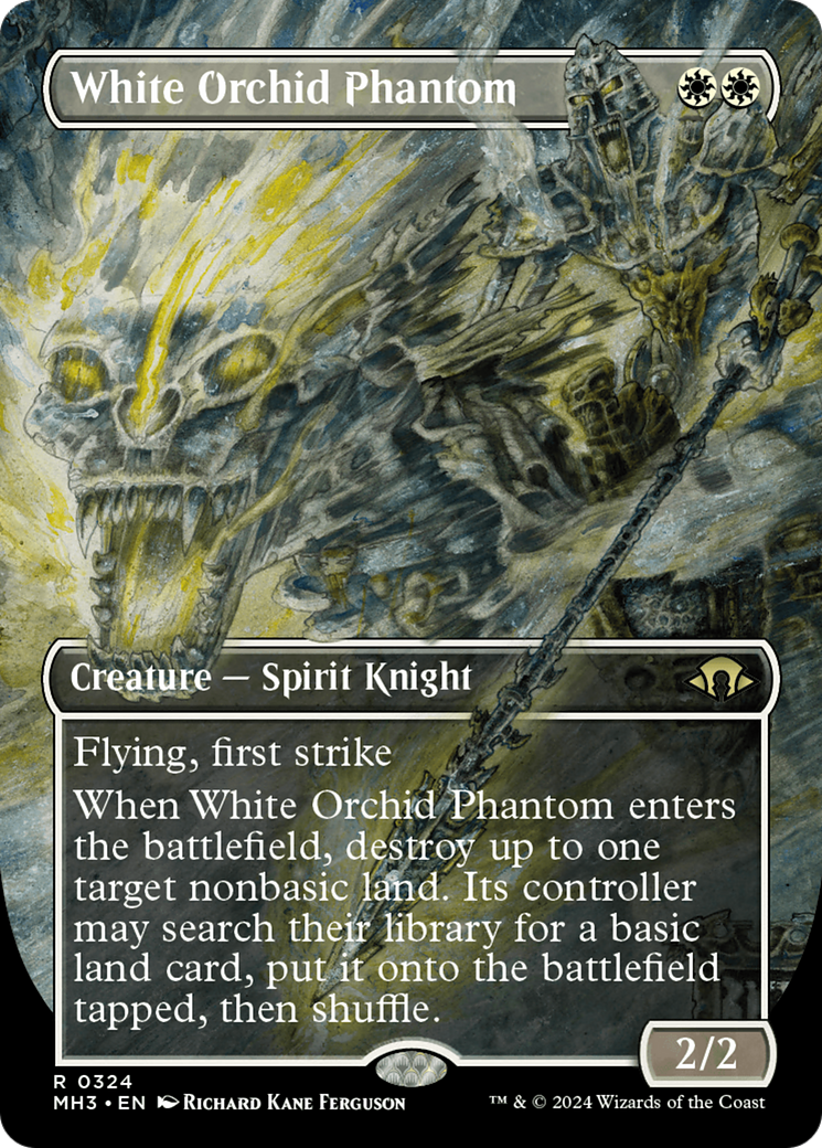 White Orchid Phantom (MH3-324) [Modern Horizons 3] (Borderless) Foil MTG Single Modern Horizons 3