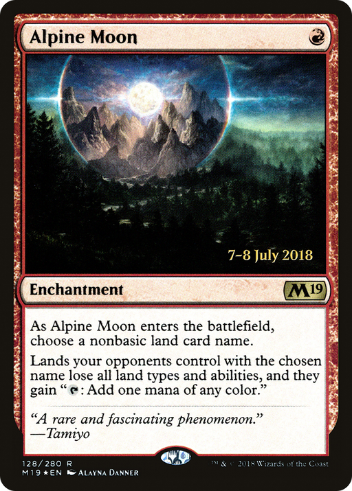 Alpine Moon (PRE-128) [Core Set 2019 Promos] Foil MTG Single Wizards of the Coast
