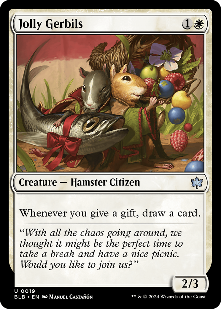 Jolly Gerbils [Bloomburrow] MTG Single Magic: The Gathering
