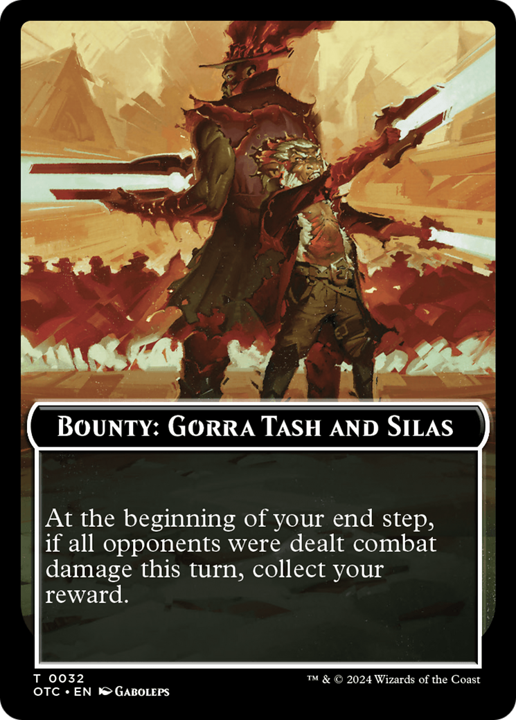 Bounty: Gorra Tash and Silas // Bounty Rules Double-Sided Token [Tokens] Outlaws of Thunder Junction Commander Tokens MTG Single Magic: The Gathering
