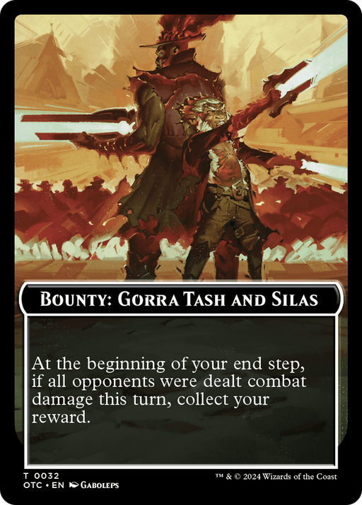 Bounty: Gorra Tash and Silas // Bounty Rules Double-Sided Token [Tokens] Outlaws of Thunder Junction Commander Tokens MTG Single Magic: The Gathering