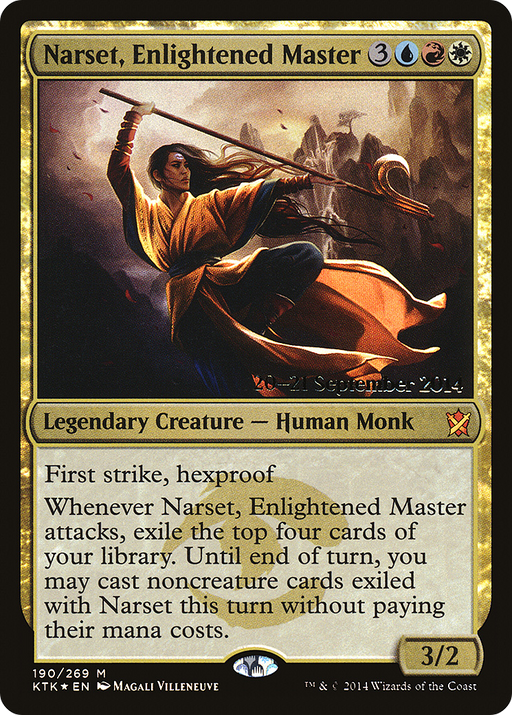 Narset, Enlightened Master (PRE-190) [Khans of Tarkir Promos] Foil MTG Single Wizards of the Coast