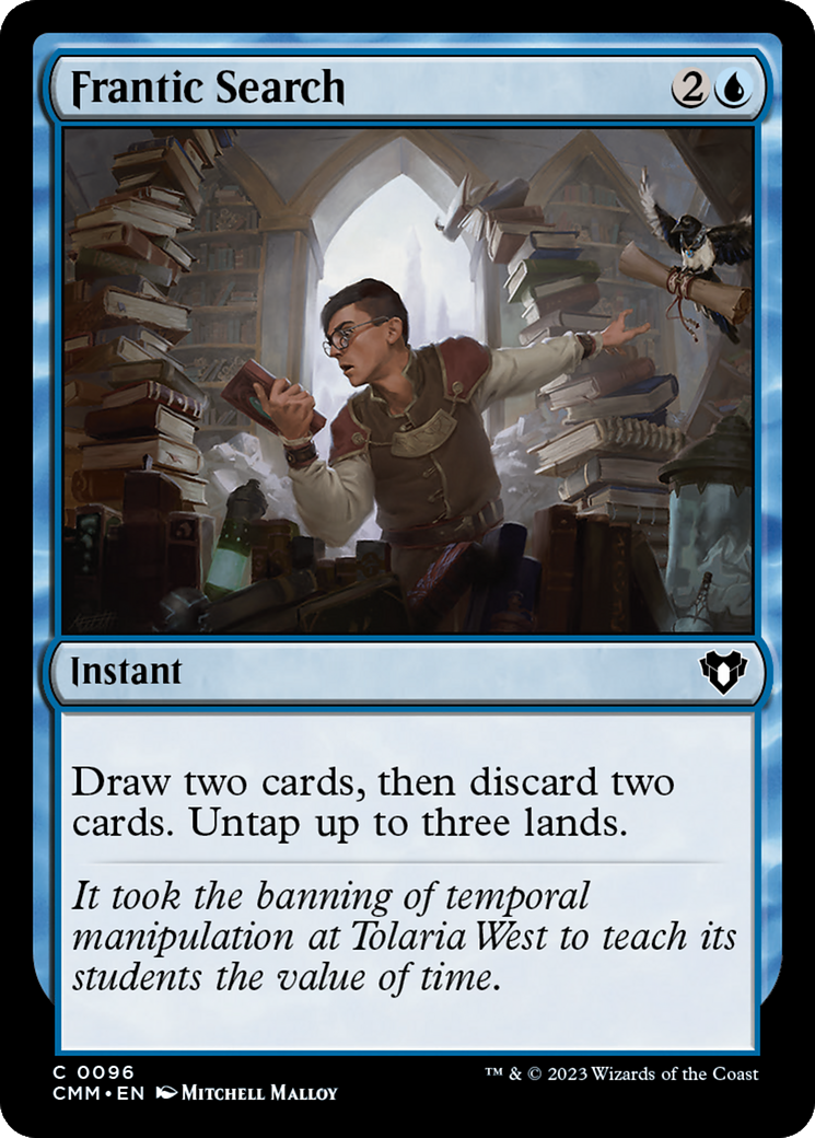 Frantic Search (CMM-096) [Commander Masters] MTG Single Wizards of the Coast