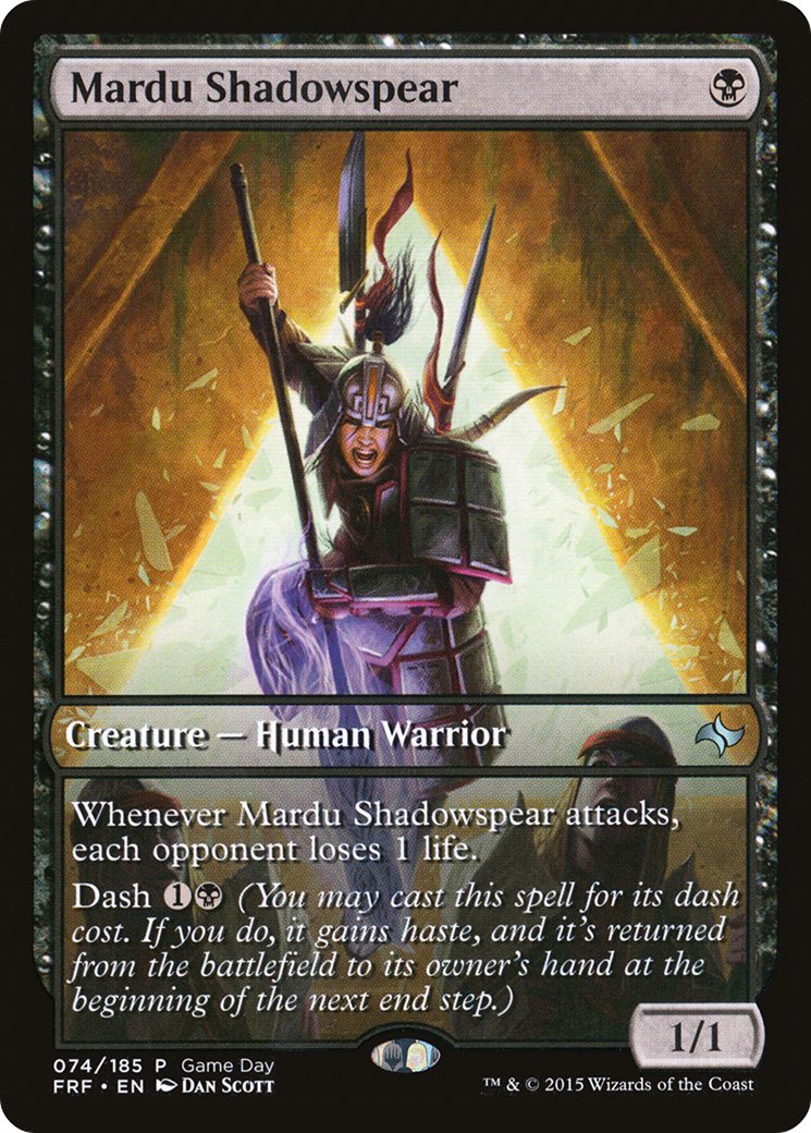 Mardu Shadowspear (GAME-074) [Fate Reforged Promos] MTG Single Wizards of the Coast