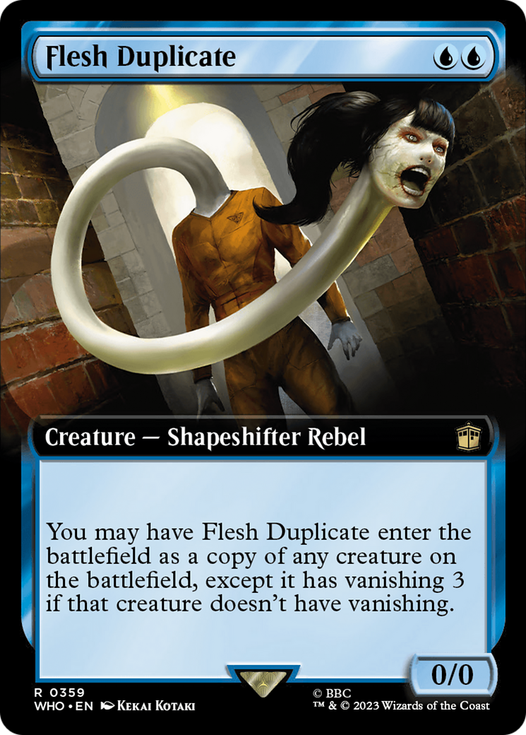 Flesh Duplicate (WHO-359) [Doctor Who] (Extended Art) MTG Single Wizards of the Coast
