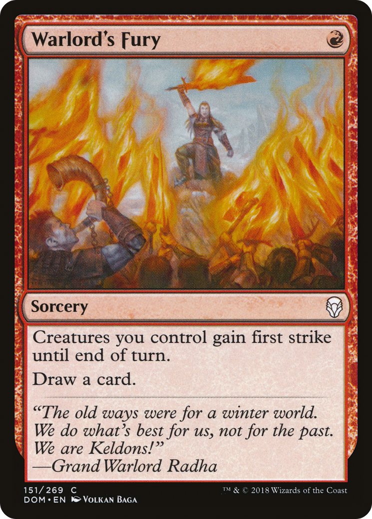 Warlord's Fury (DOM-151) [Dominaria] Foil MTG Single Wizards of the Coast