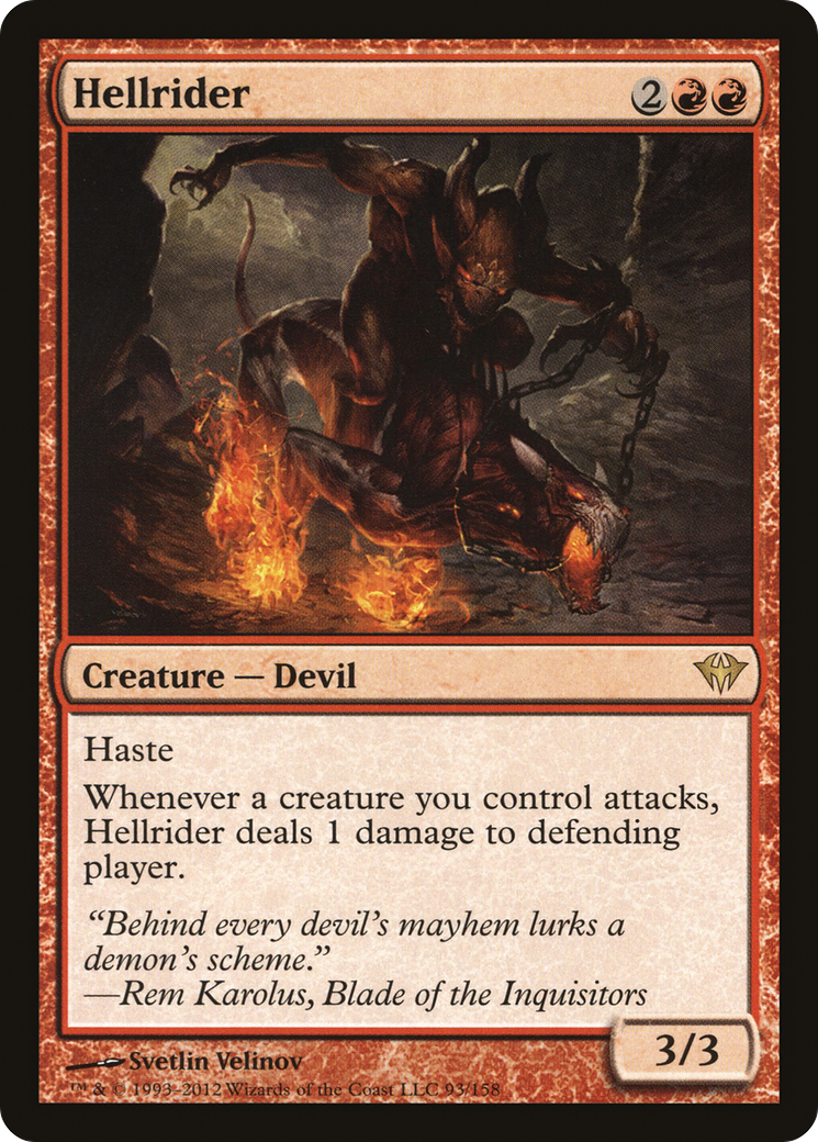 Hellrider (DKA-093) [Dark Ascension] Foil MTG Single Wizards of the Coast