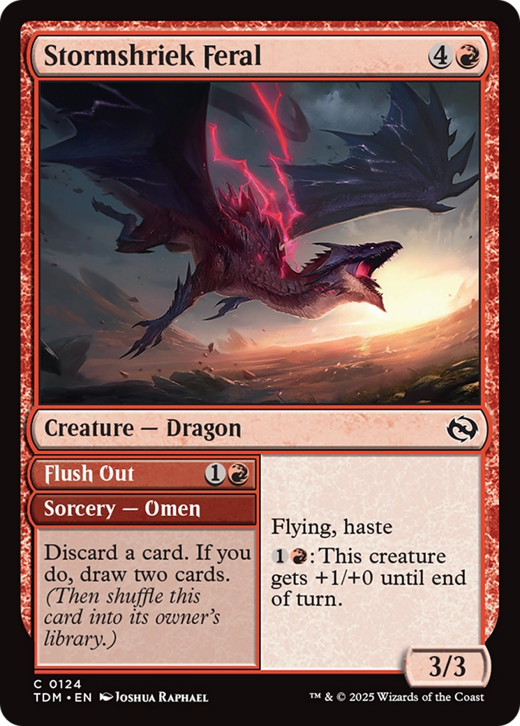 Stormshriek Feral (TDM-124) [Tarkir: Dragonstorm] MTG Single Wizards of the Coast
