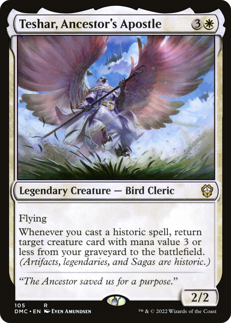 Teshar, Ancestor's Apostle (DMC-105) [Dominaria United Commander] MTG Single Wizards of the Coast