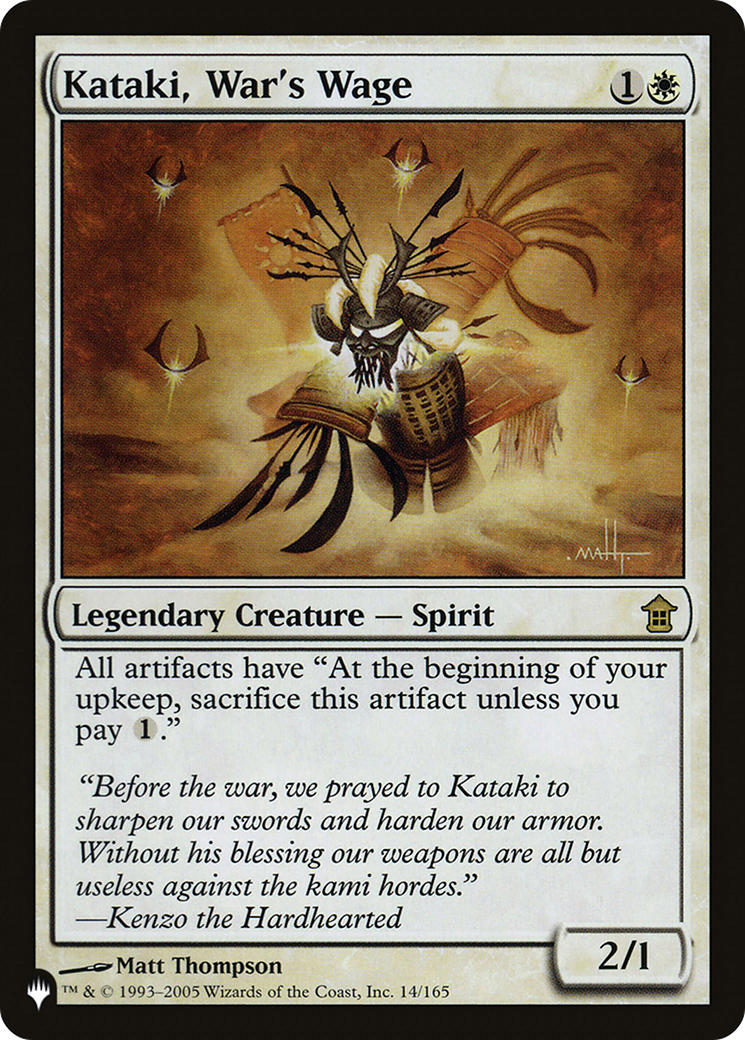 Kataki, War's Wage (LIST-SOK-14) [Mystery Booster] The List MTG Single Wizards of the Coast