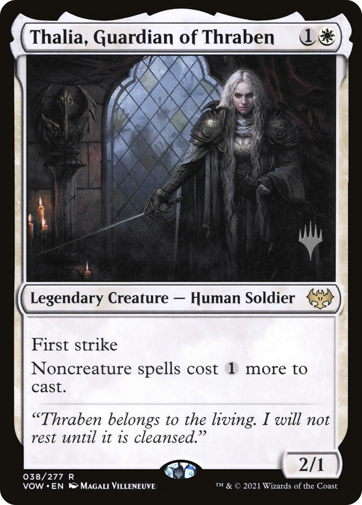 Thalia, Guardian of Thraben (PPDMU-38P) [Innistrad: Crimson Vow Promos] MTG Single Wizards of the Coast