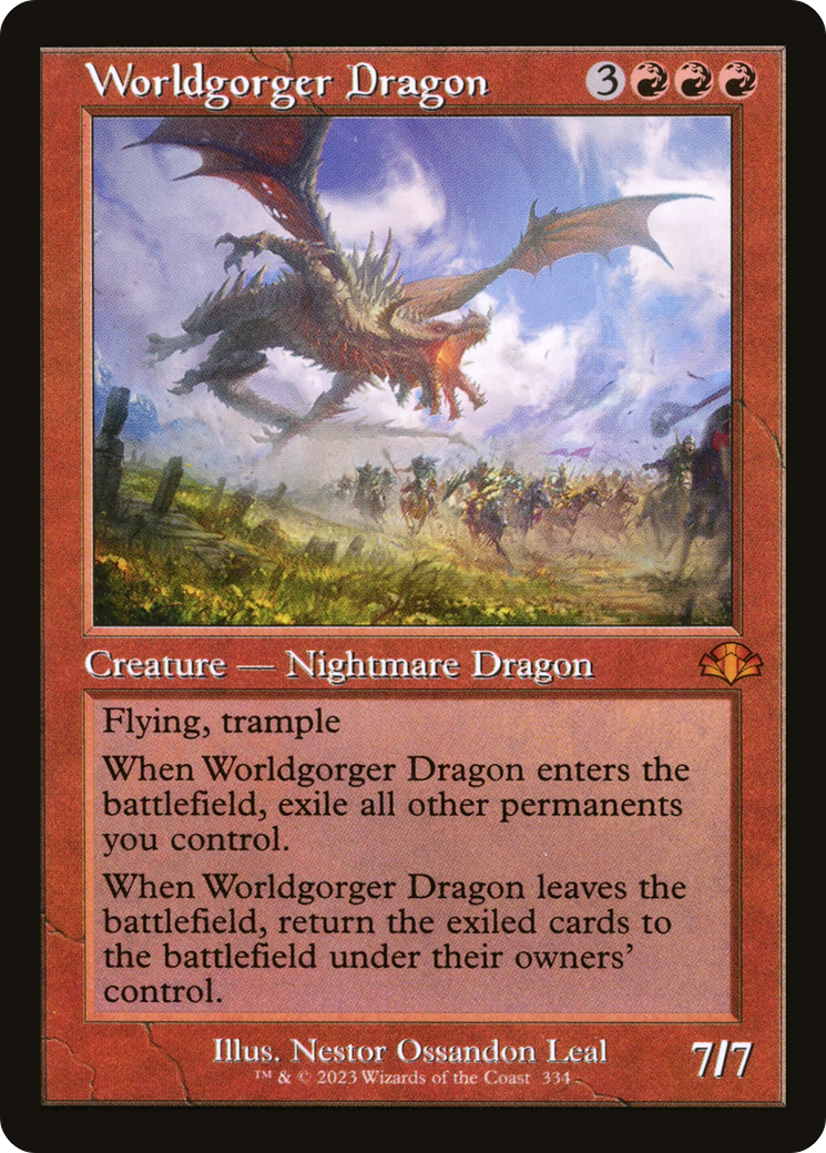 Worldgorger Dragon (DMR-334) [Dominaria Remastered] MTG Single Wizards of the Coast