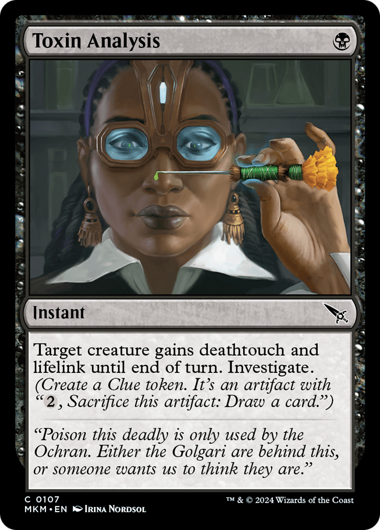 Toxin Analysis (MKM-107) [Murders at Karlov Manor] MTG Single Murders at Karlov Manor