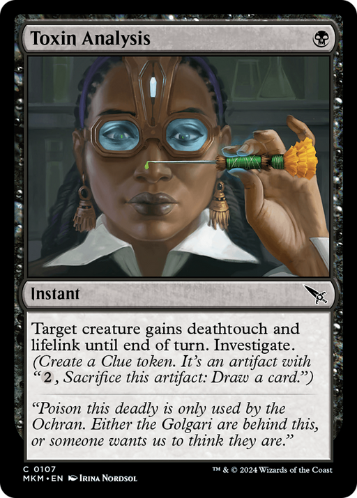 Toxin Analysis (MKM-107) [Murders at Karlov Manor] Foil MTG Single Murders at Karlov Manor