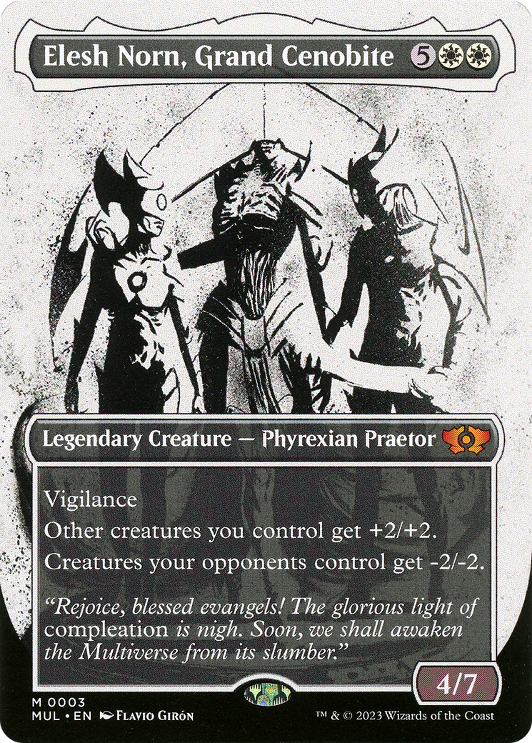 Elesh Norn, Grand Cenobite (MUL-003) [Multiverse Legends] (Showcase) (Borderless) MTG Single Wizards of the Coast