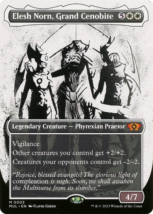 Elesh Norn, Grand Cenobite (MUL-003) [Multiverse Legends] (Showcase) (Borderless) MTG Single Wizards of the Coast